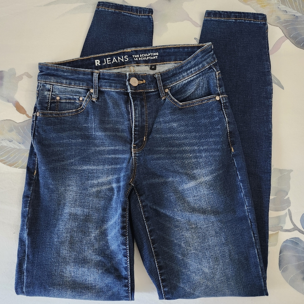 Sculpting Dark Blue Skinny Jeans